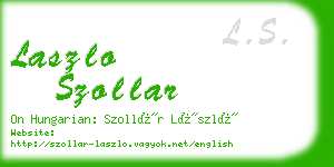 laszlo szollar business card